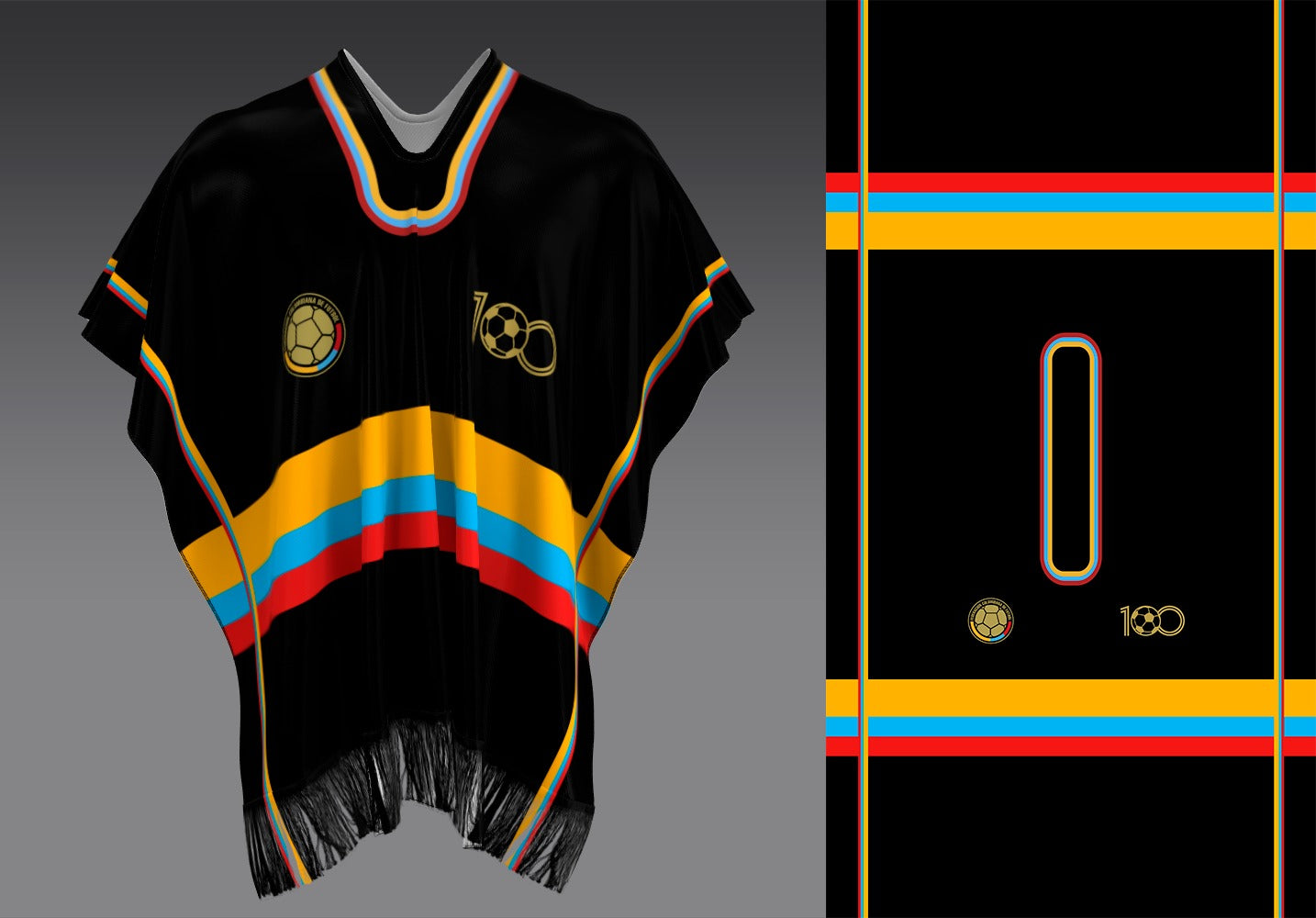PONCHO MUNDIAL 2026 DE COLOMBIA UNISEX 💛💙❤️