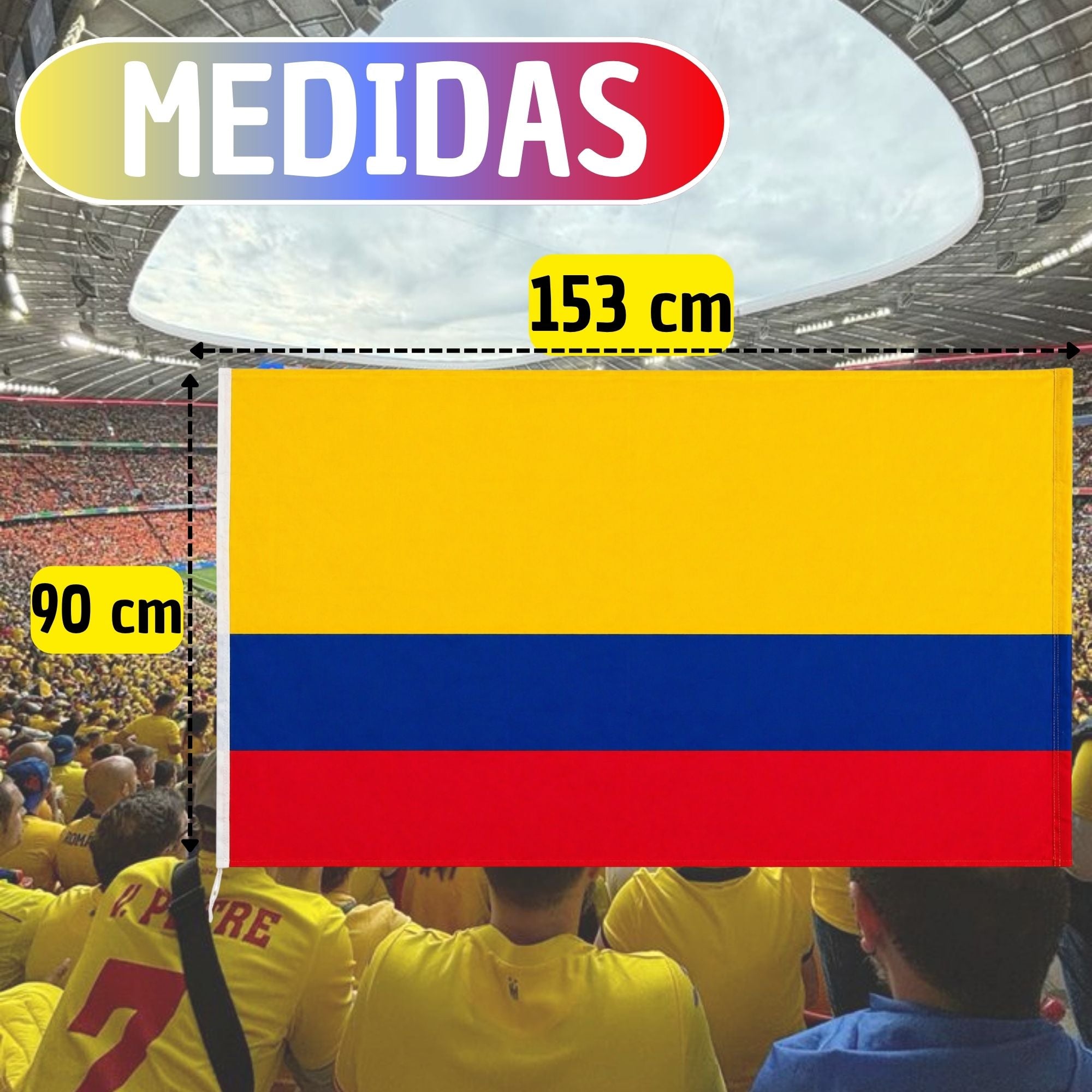 Bandera Colombia 153X90cm - GRANDE