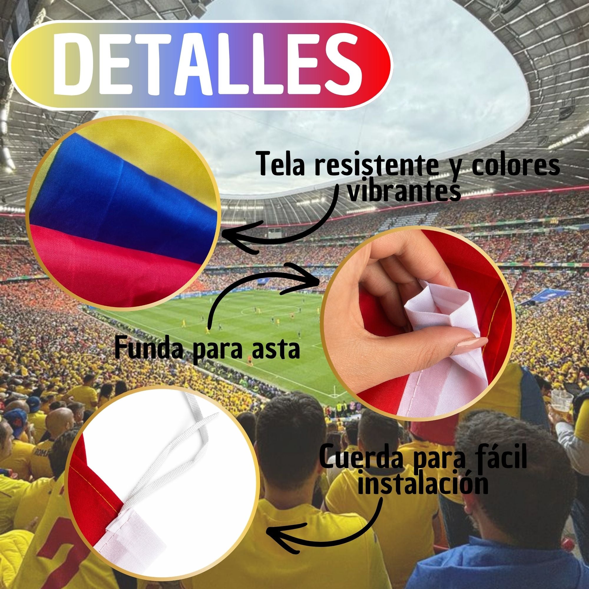 Bandera Colombia 153X90cm - GRANDE