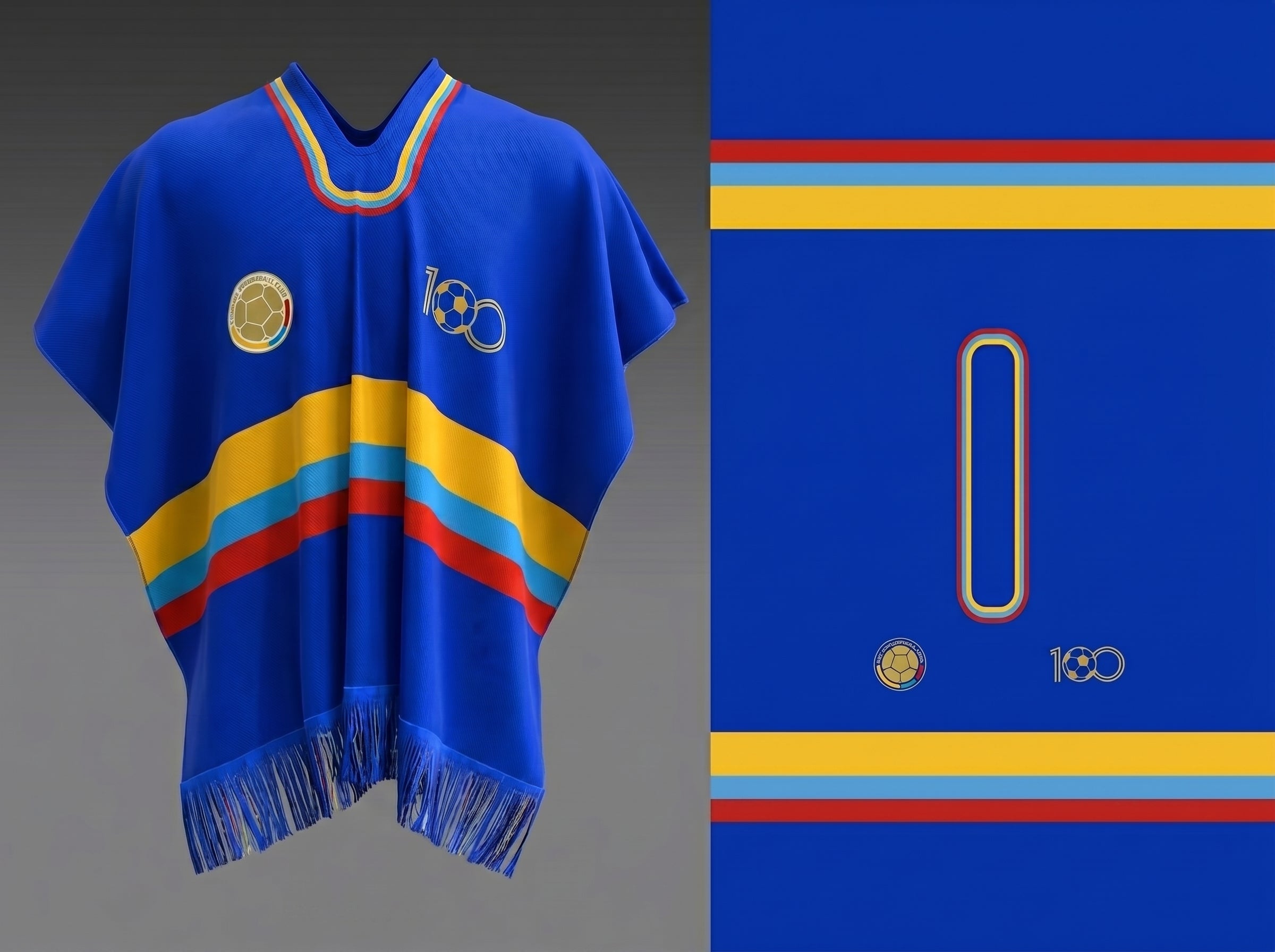 PONCHO MUNDIAL 2026 DE COLOMBIA UNISEX 💛💙❤️